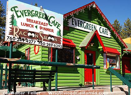 Evergreen Cafe restaurant, Wrightwood, Ca.